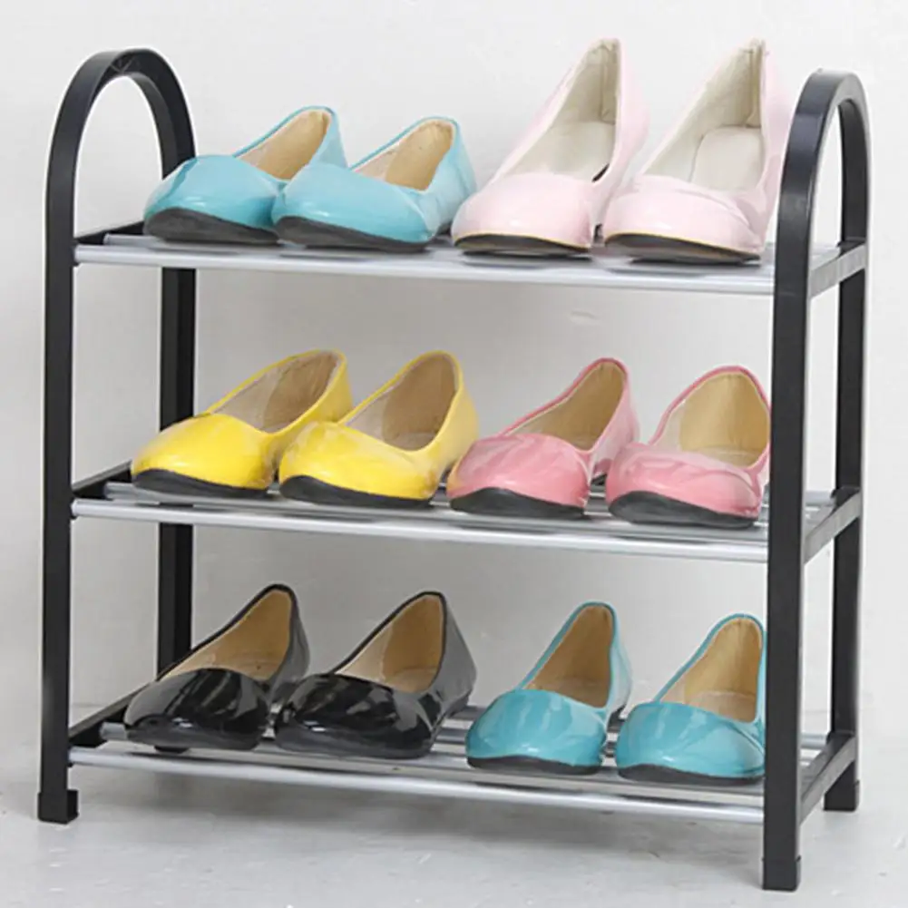 3/4/5 Layer Stainless Steel Shoe Rack Shelf Organizer Pipe Holder Convenient Practical Storage Container | Дом и сад