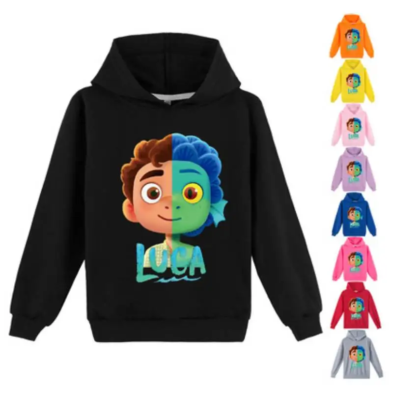 

2-16Y Spring & Autumn Casual Sweater Kids Boy Funny Luca Clothes Baby Boy Long Sleeve Sweatshirts Toddler Girl Hooded Sportswear