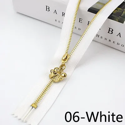 06-White Meetee 10/20 штук 20/30 см 3# металлическая молния с закрытым концом Автоматическая блокировка язычок молнии голова Декор DIY сумка кошелек швейной по индивидуальному заказу аксессуар - Цвет: 06-White