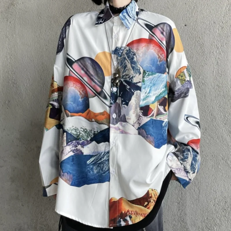 

Korean Ladies Tops Hipster Loose Long Sleeve Shirts Plus Size Clothing for Women Ins Harajuku Print Casual Blouses Unisex 2021