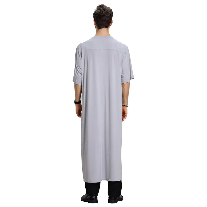 Мусульманский мужской Арабский исламский Hombre летний с короткими рукавами для