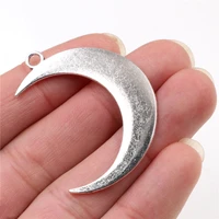 44x32mm 5pcs antique silver plated moon handmade charms pendantdiy for bracelet necklace q4 16