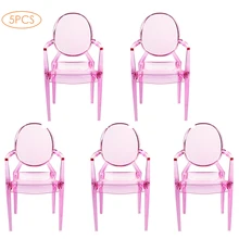 5PCS Miniature Armchair Plastic Chair Model Furniture for 1/6 Doll House Accessories