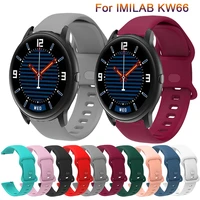 silicone 22mm strap for imilab kw66 yamay sw022 smart watchband replacement for huawei watch 3 pro wristband bracelet correa