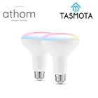 Предварительно мигающая лампочка ATHOM TASMOTA BR30, ESP8285, работает с домашним помощником, 12 Вт, E27