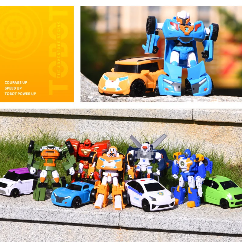 Korea Tobot Transformation Robot Toys Anime Cartoon Brothers Deformation Car Action Figure Large Vehicle For Child Gifts | Игрушки и