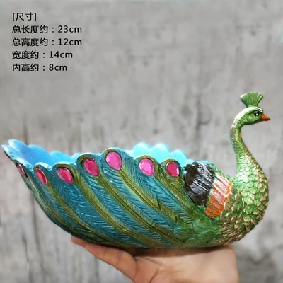 Large Peacock Flower Pot Resin Succulents Planter Desktop Decoration Vase Crafts Arts flower Pots Planting Storage Holder Tray | Дом и сад
