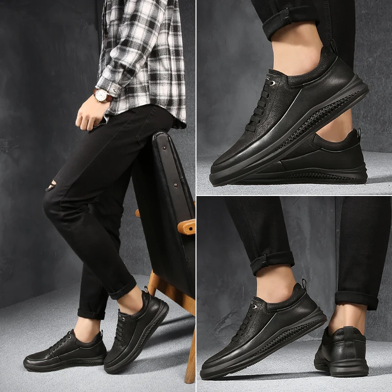 

Men Schoes Mens Shoes Genuine Leather Lace-up Young Men Lightweight Casual outdoor Classic Breathable Men Roupas Masculina