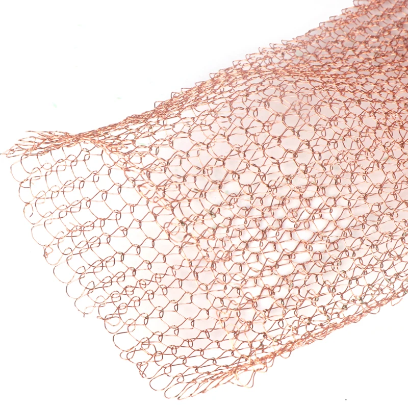 Фильтрующая сетка медная для дистилляции гофрированная шириной 100 мм рефлюкса