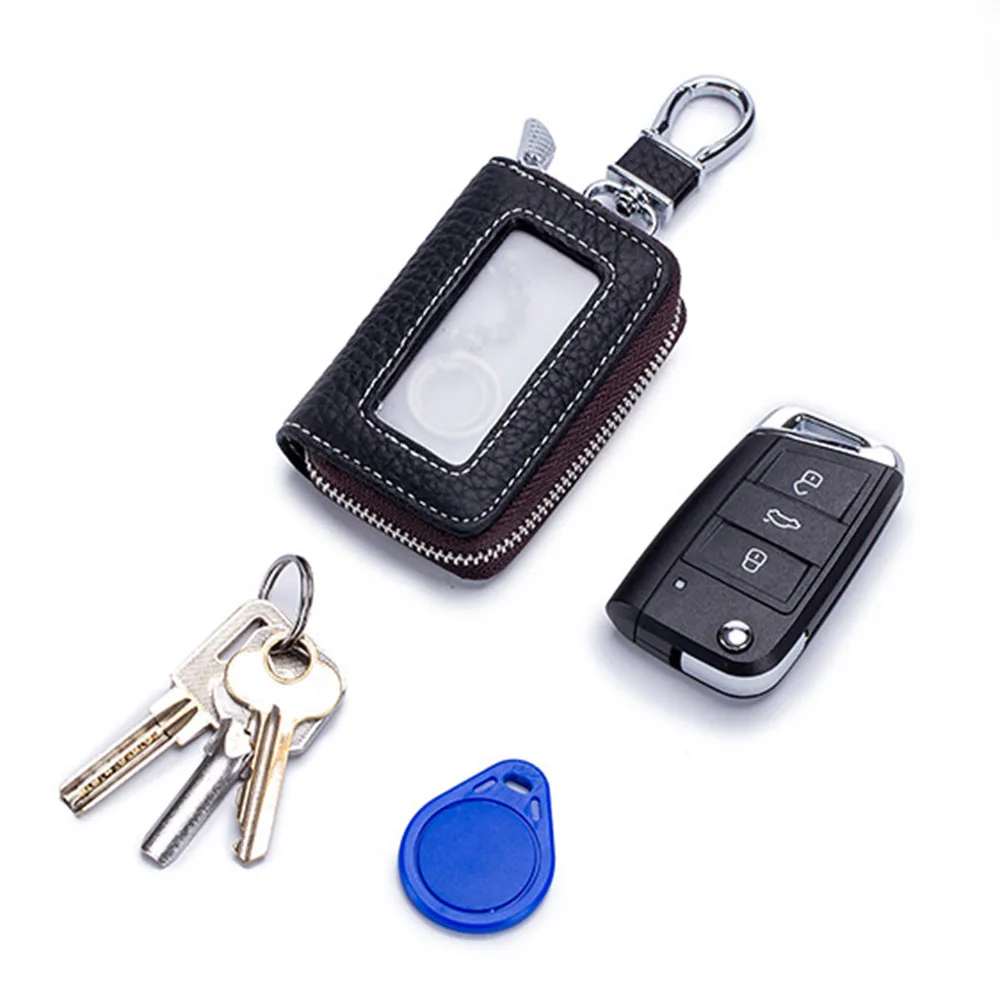 

Cover Car Key Holder Fob Key Chain Remote Shell Universal Zipper Bag Case