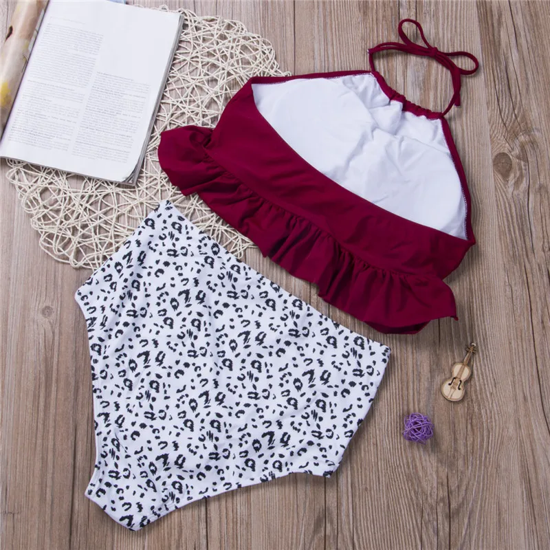 Пляжная одежда с высокой талией для плавания Новинка лета 2019 купальник