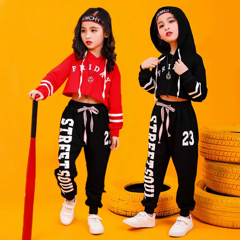 Детская одежда в стиле хип хоп шорты рубашки штаны для девочек бега джазовых