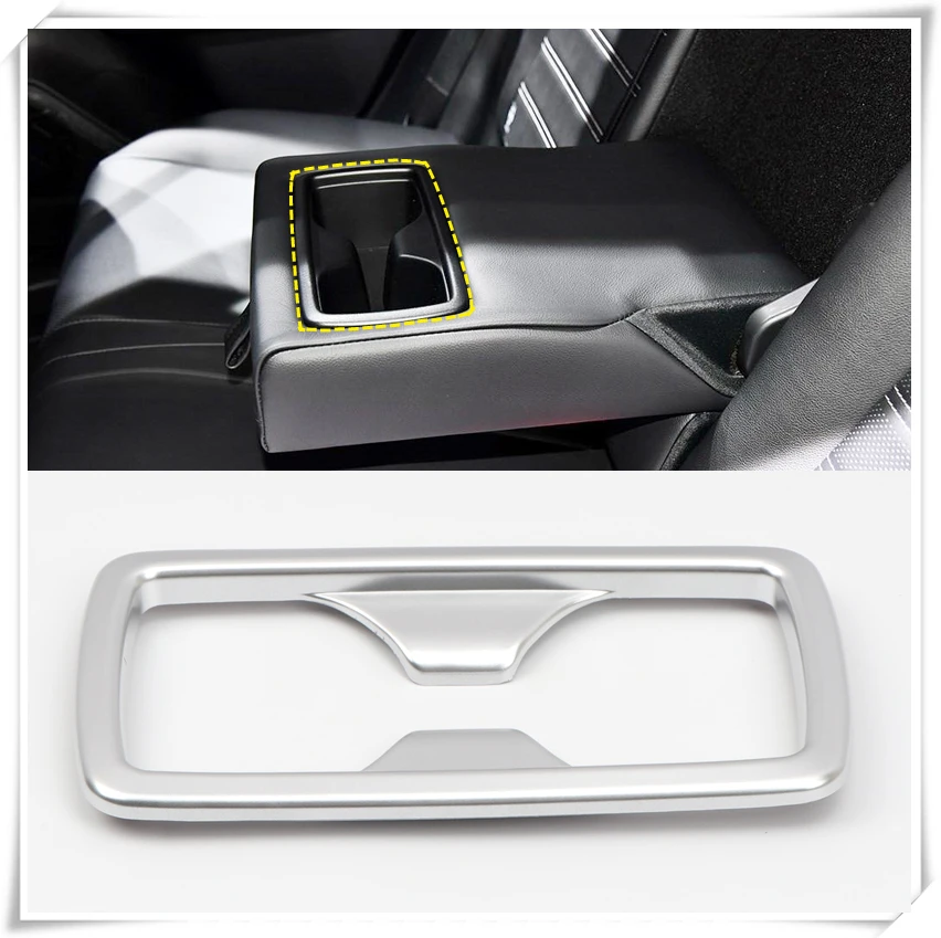 

For Toyota RAV4 2019 2020 ABS Matte Interior Rear Water Cup Holder Cover Trim Car Styling Accessories