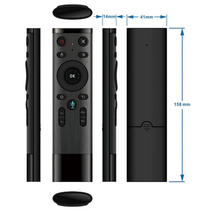 Bluetooth/2,4 ГГц wifi голосовое дистанционное управление воздушная мышь с usb-приемником для смарт-ТВ на андроид Box IP tv AS99