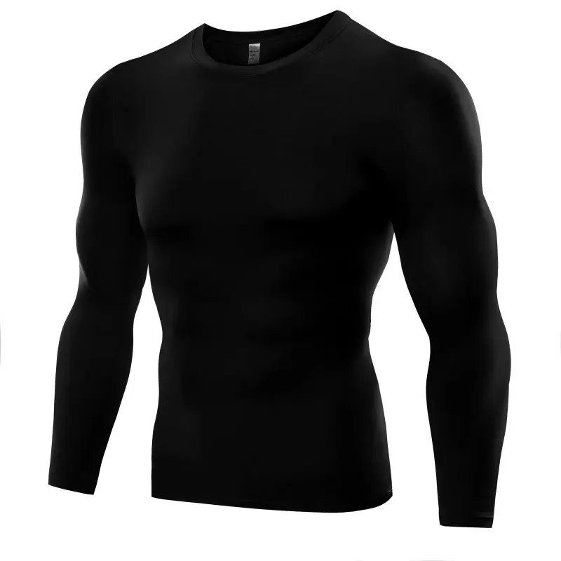 1PC Mens Compression Under Base Layer Top Long Sleeve Tights Sports Quick Dry Rashgard Running T-shirt Sportswear