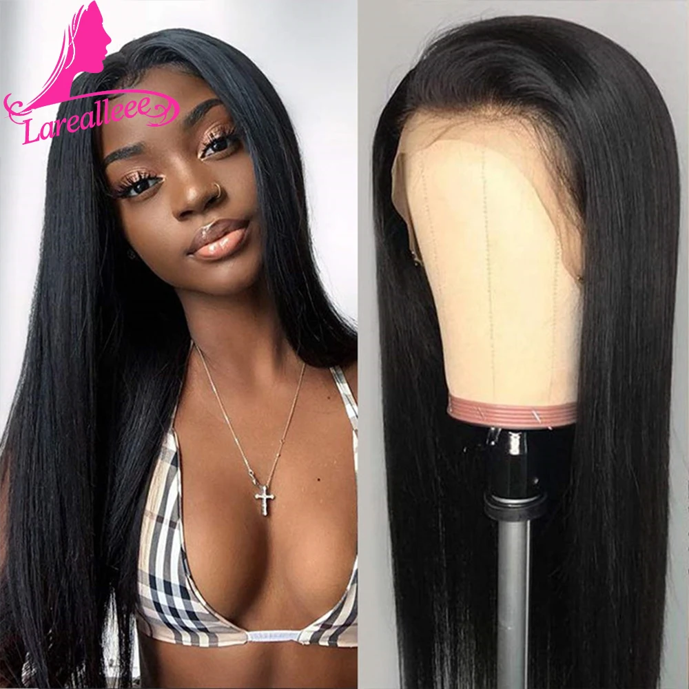 

Peruvian Straight Lace Front Wigs Pre Plucked with Baby Hair For Black Woman 150% Density Virgin Unprocessed Glueless Hair