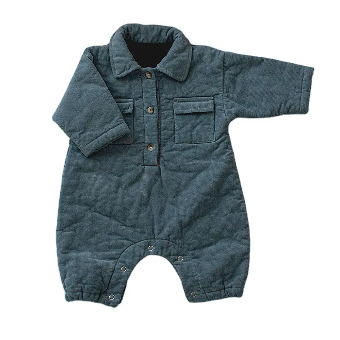

MILANCEL 2020 New Baby Clothes Winter Girls Rompers Baby Corduroy Jumpsuit Thicekn Lining Toddler Suit