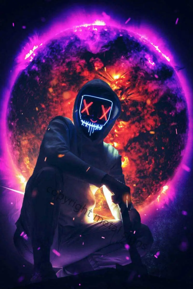 

Жестяная Табличка в стиле городского кошмара с масками, Настенный декор в стиле ретро, винтажная металлическая неоновая вывеска для клуба, ...