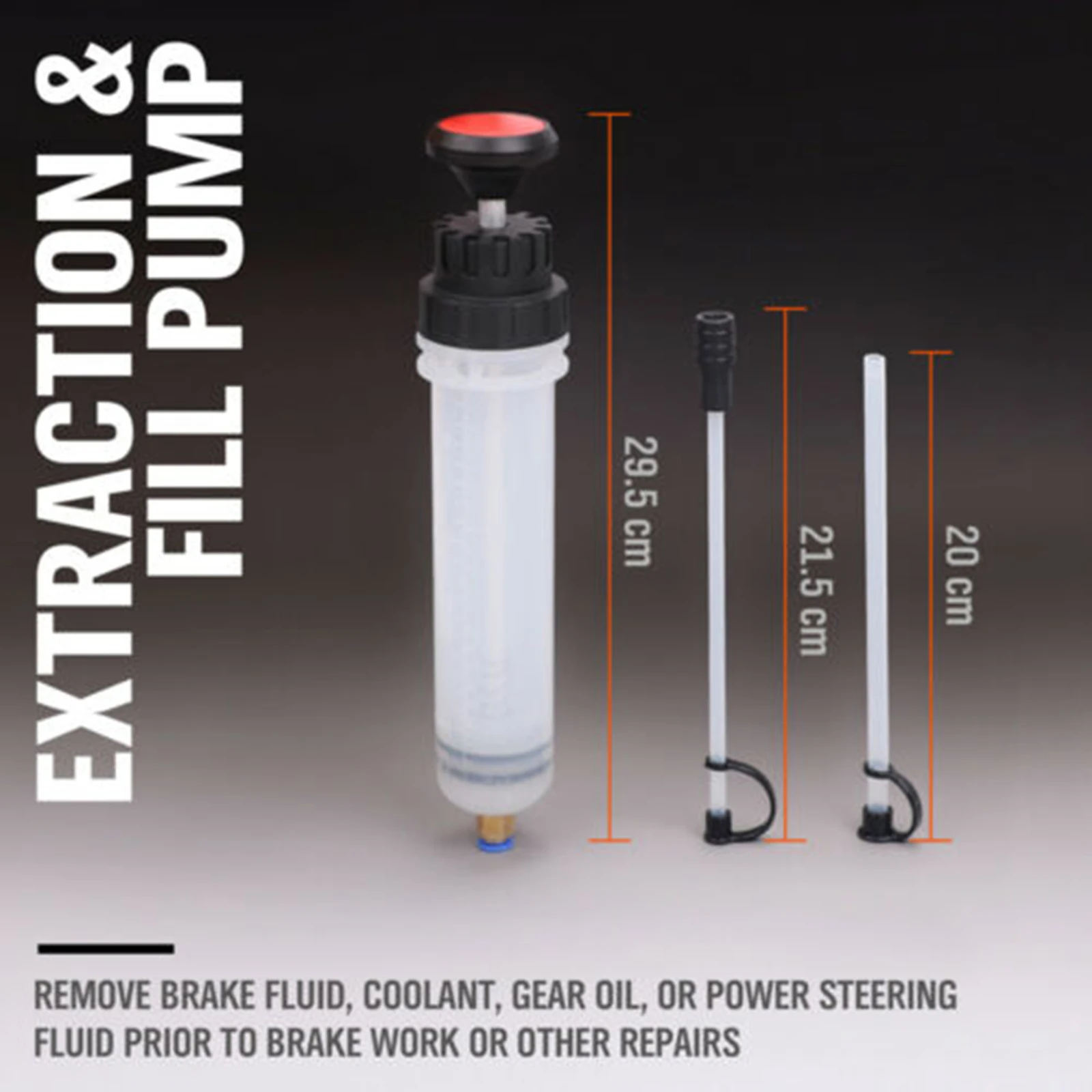 Fluid Extraction Filling Pump Manual Extractor Syringe For Motor Vehicles Gear Oil Brake |