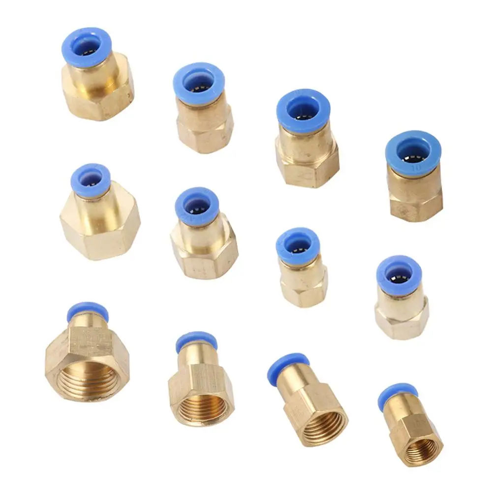 

1/8 "1/4" 3/8 "1/2" внутренняя резьба латунь прямой быстрый соединитель PCF пневматические компоненты садовые запотевающие насадки адаптеры 4 шт