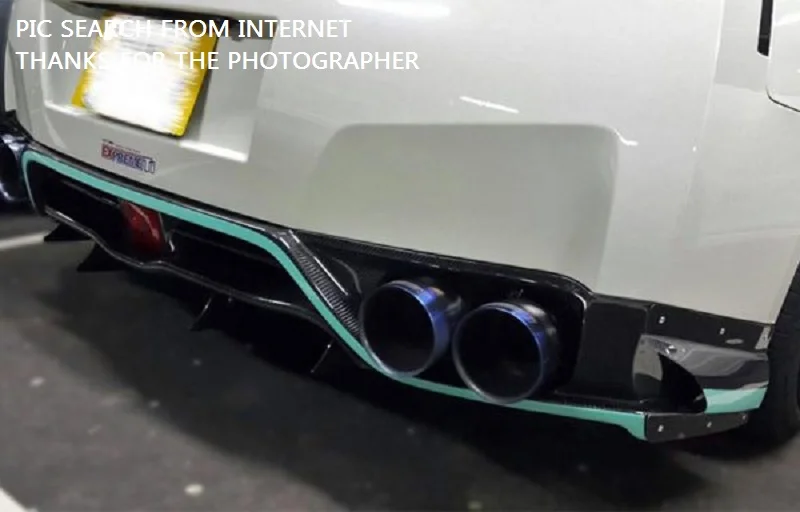 GT-R VER VRS стиль карбоновое волокно сзади под юбкой сбоку воздушный кожух комплект для бампера(только может соответствовать VRS задняя губа) для Nissan 2013 R35 GTR