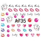 GAM-BELLE Новый дизайн 1 шт. сексуальные наклейки для ногтей с губами наклейки на День святого Валентина слайдер для переноса воды для маникюра украшение для ногтей