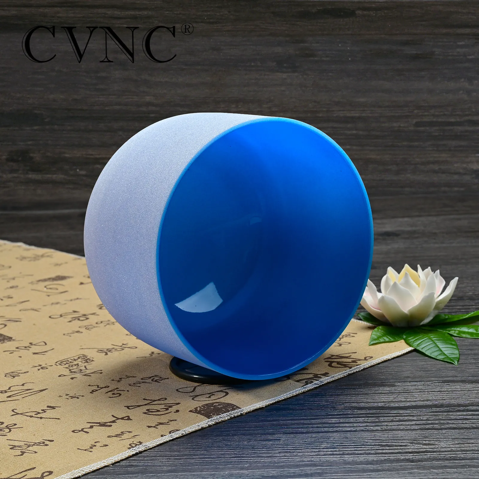 Чакра CVNC для горла Note G Поющая чаша с матовым кварцевым кристаллом сумкой