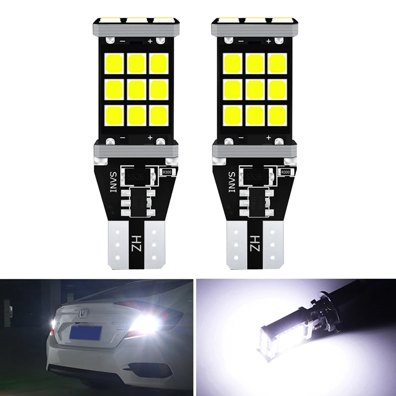 2 шт. Автомобильные светодиодные лампы T15 W16W для BMW E60 E90 Ford Fusion Focus 3 Audi A3 A4 B6 B8 VW Passat