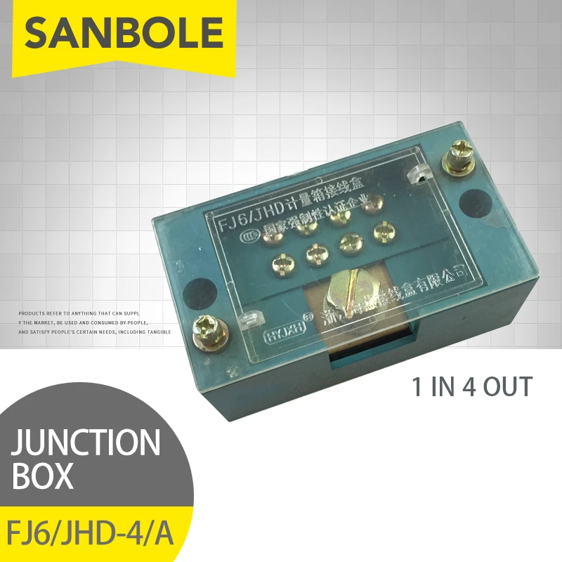 Клеммная колодка FJ6 один в четыре выхода соединение с зеленым проводом