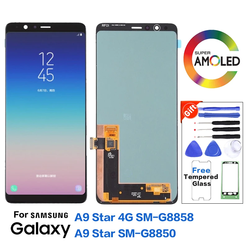 AMOLED G8850 ЖК-дисплей для SAMSUNG GALAXY A9 Star сенсорный экран протестированный дигитайзер в
