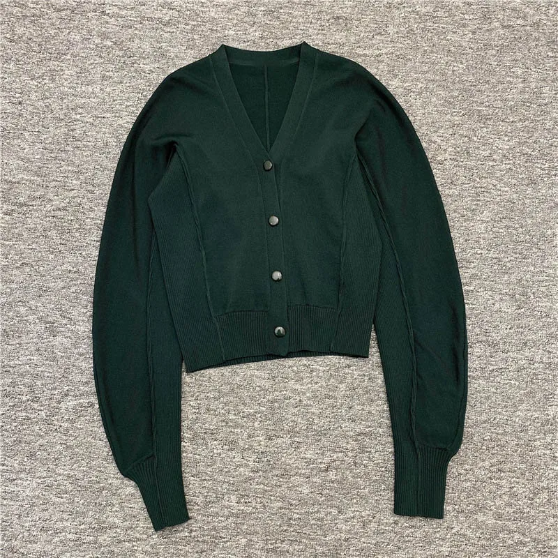 

Women Sweater 2021 Autumn and Winter New V-neck Temperament Commuter Sweater Short Jacket
