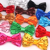 fashion bow tie for men women classic sequins bowtie for wedding party bowknot adult mens bowties cravats yellow tie