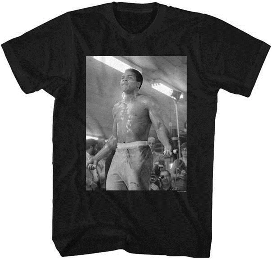 Muhammad Ali Jumping Rope фотографировать взрослая футболка боксерский Чемпион Летний