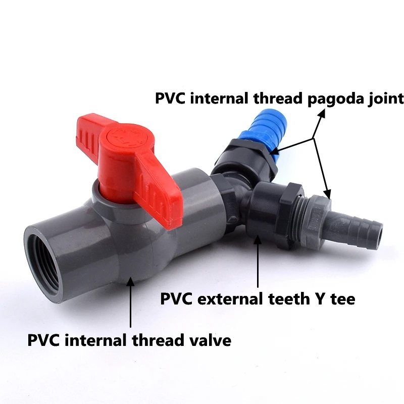1 шт. 1/2 ''-20 мм/1/2''-1/4 ''/1/2''-1/2 ''UPVC тройник y-типа разъем садовые