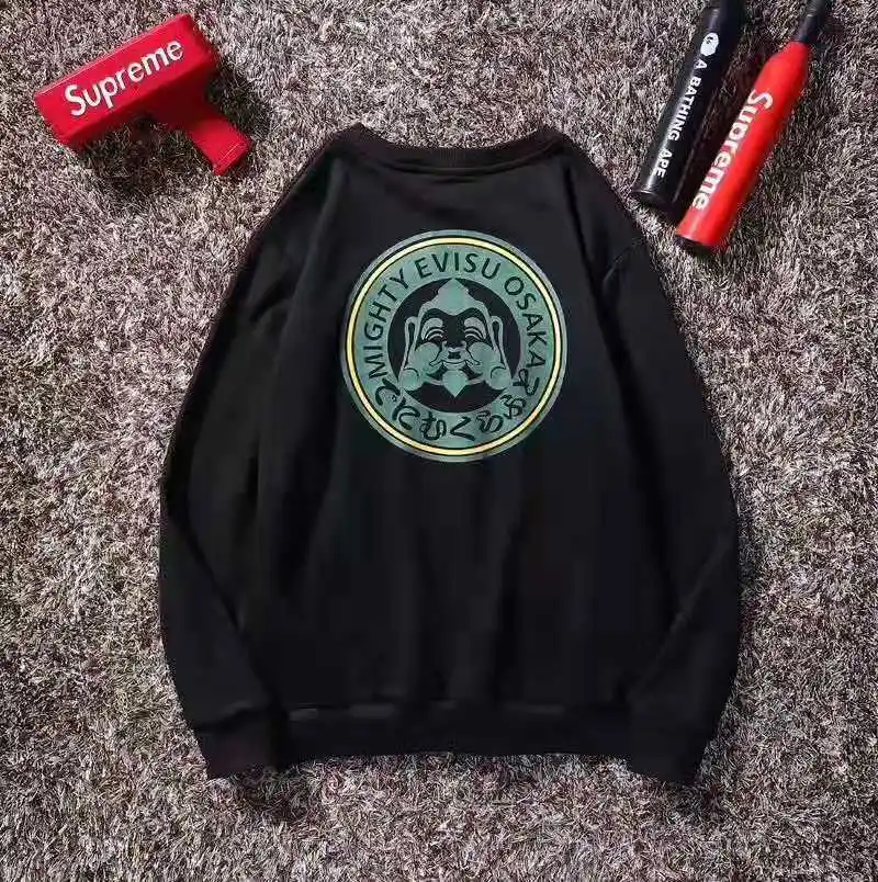Evisu мужской свитер с круглым вырезом теплый дышащий модный хлопок Будда печать
