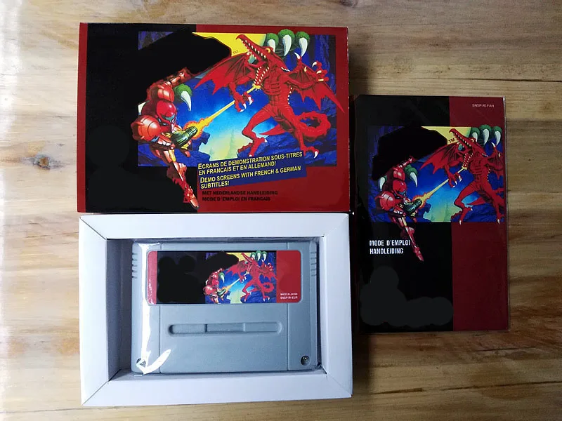 16 бит игры ** supermetroid (французский язык PAL версия! Коробка + руководство