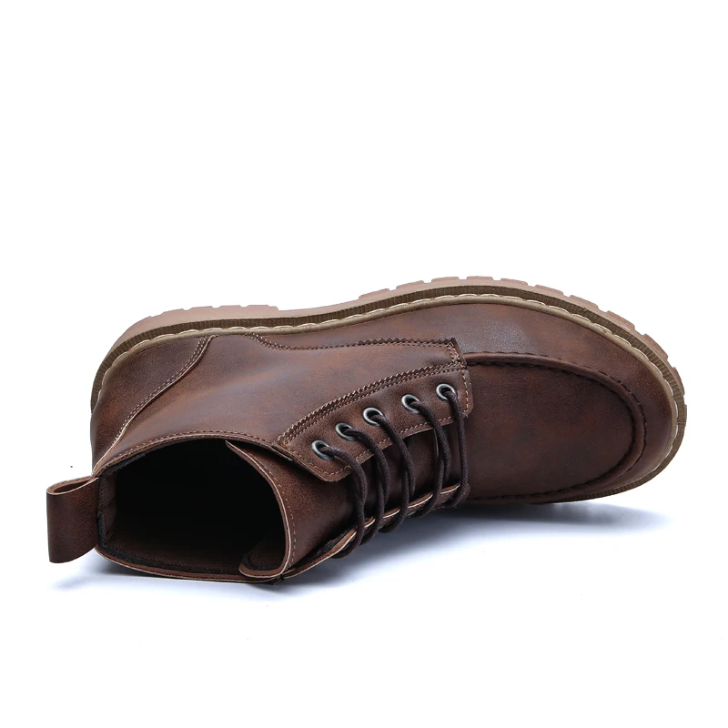 Винтажные ботильоны мужские роскошные брендовые военные ботинки для мужчин