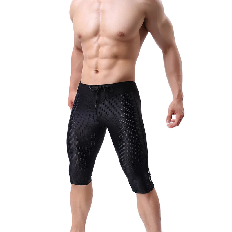 Мужские укороченные компрессионные штаны шорты для бодибилдинга Baselayer Cool Dry