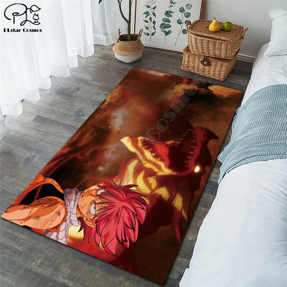 Противоскользящий коврик с аниме Фея хвост 3D нескользящий для столовой гостиной