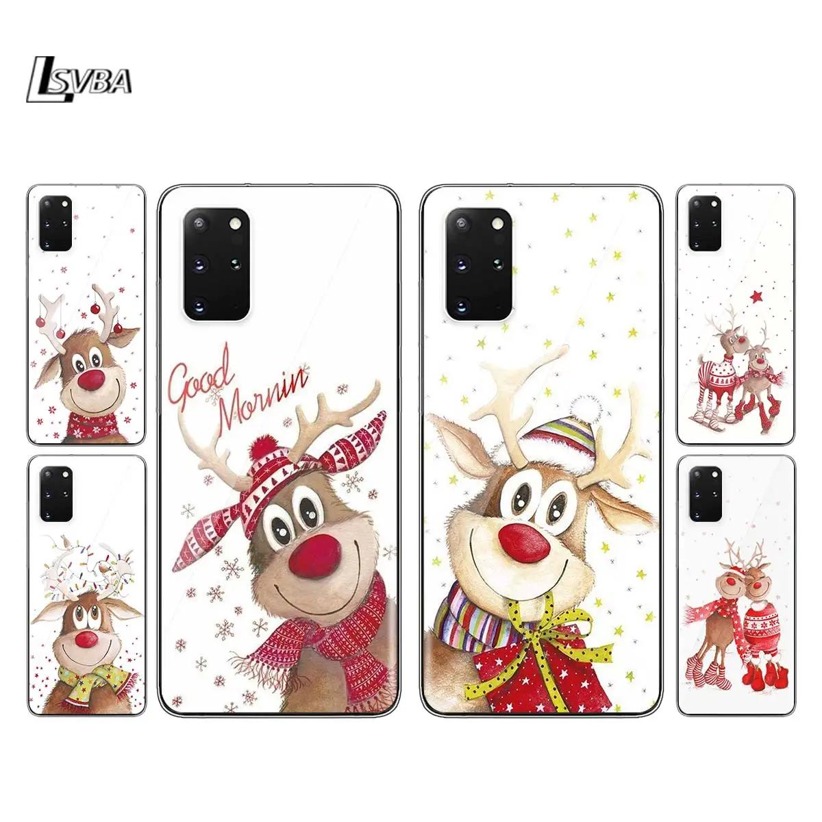 Чехол для телефона с рождественскими рисунками лосят Samsung S20 FE Ultra Plus A91 A81 A71 A42 A51 5G