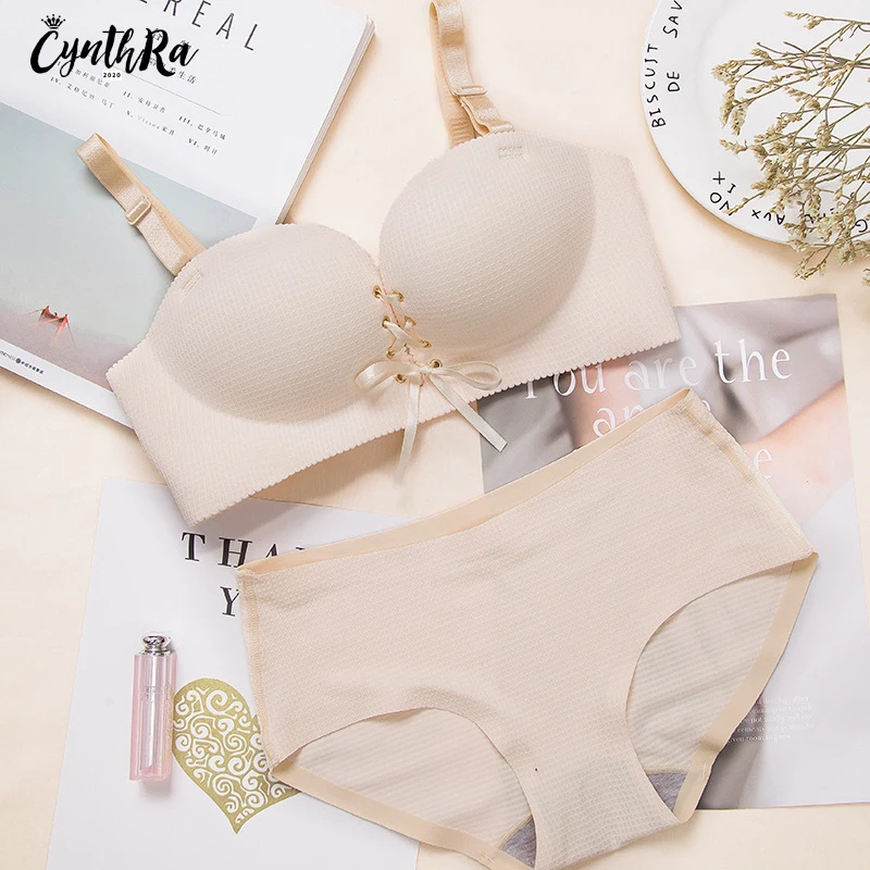 CYNTHRA/цельное нижнее белье с утягивающим шнурком массажный бесшовный бюстгальтер