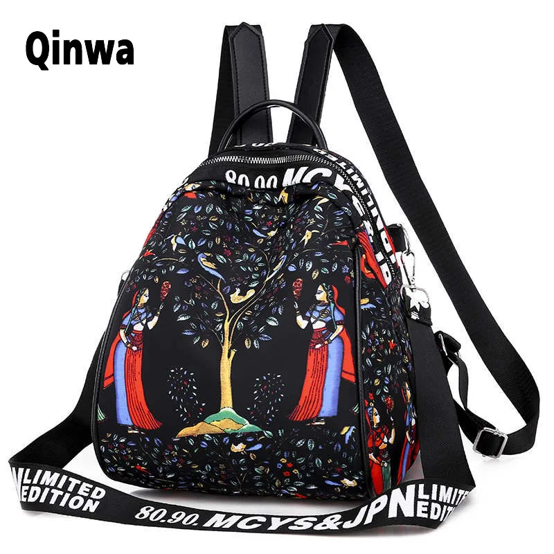 Новинка 2020 женская сумка модный тренд темперамент принт женский рюкзак