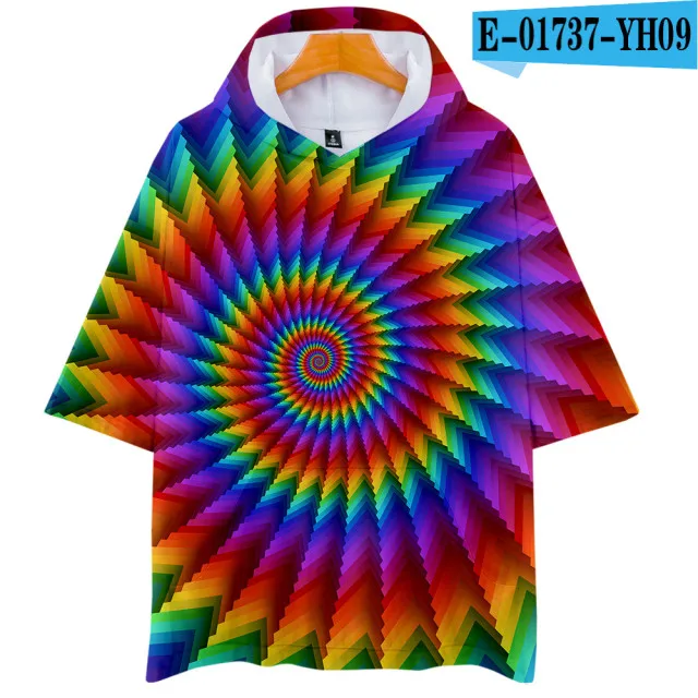 3d-5302 3D Tie Dye Flashbacks Толстовка Футболка мужская женская цветная психоделическая Футболка модная Harajuku фирменная футболка одежда - Цвет: 3d-5302