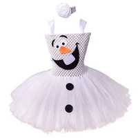 snowman olaf dress up friend costume cosplay snow queen 2 kids tulle cute gown christmas birthday princess tutu dresses