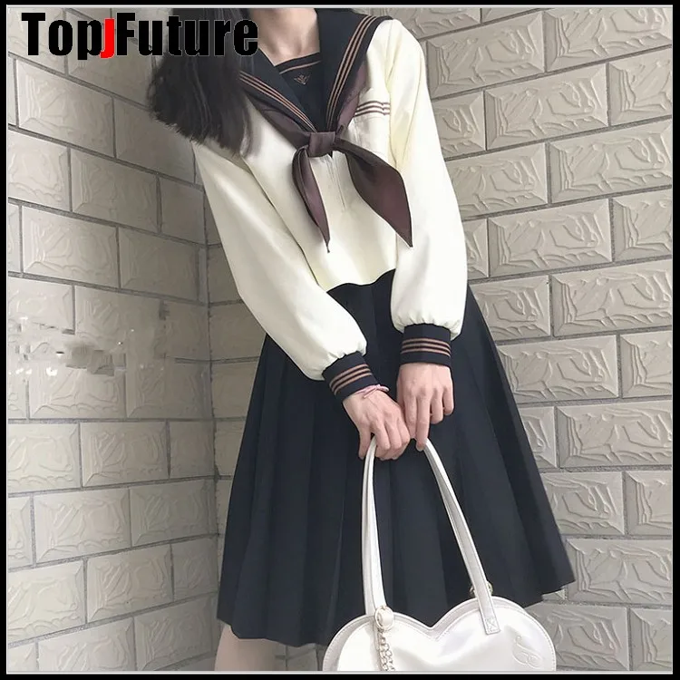 Костюм-тройка Униформа JK весна-лето костюм моряка кремового цвета в японском