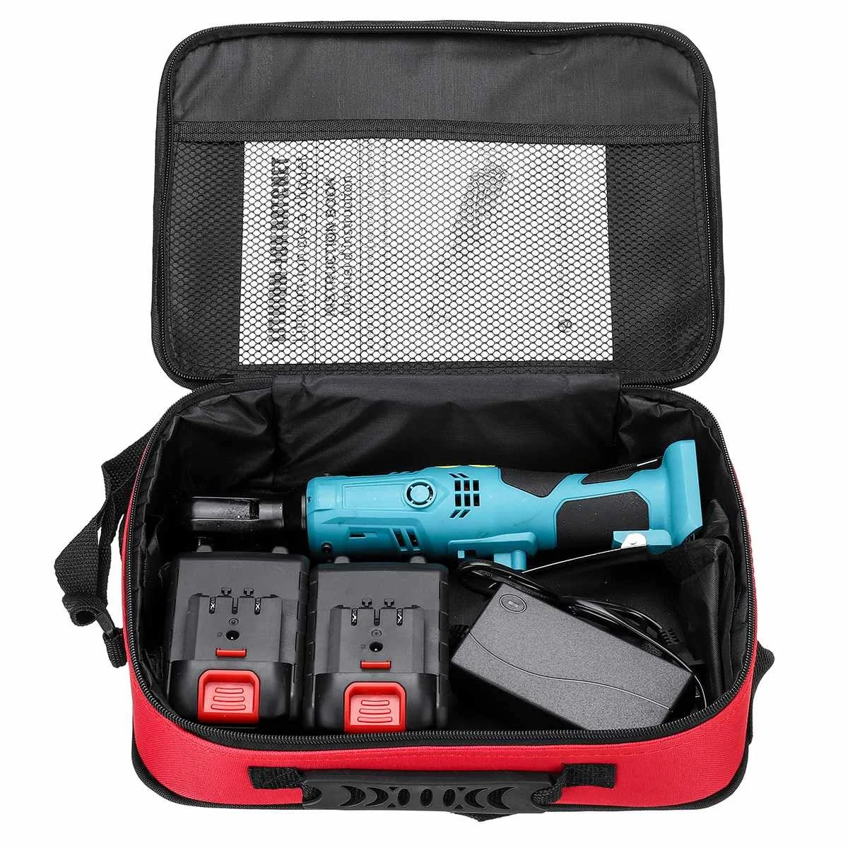 

160N.m 108V Cordless Electric Wrench Ratchet Wrench Repair Tool Rechargeable Right Angle Wrench with2 Battery Charger Kit