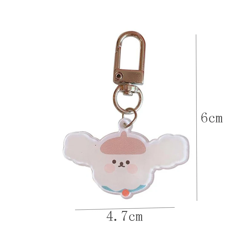 

1Pcs Hot Cute Bear Keychain Acrylic Colourful Christmas Gift Keychains for Car Keys Decoration Accessories Keyring Key Chain
