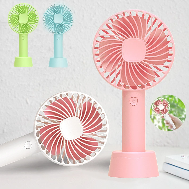

Handheld Personal Mini Fan USB Rechargeable Portable Fan Cooler With Strap Adjustable 3 Speed For Office Outdoor Travel