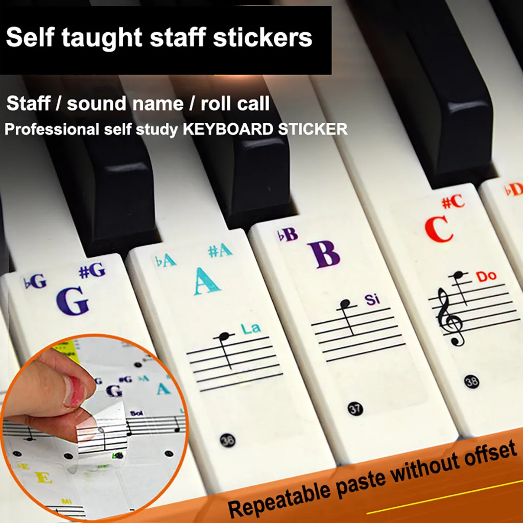 Профессиональный Универсальный пианино для учащихся стикеры музыкальное
