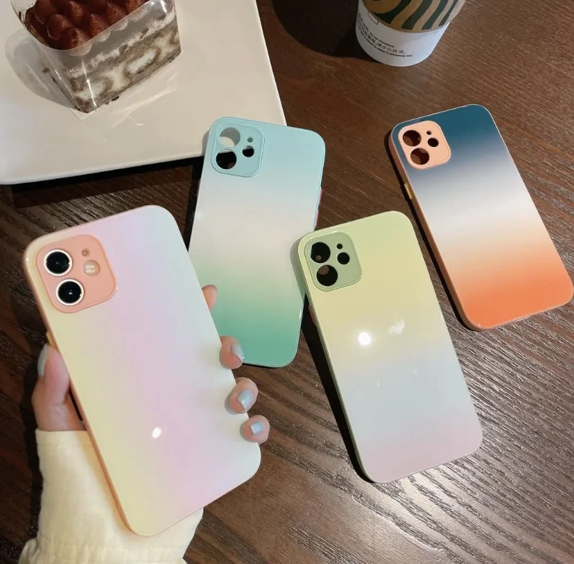 

Защитная задняя крышка B32 с подвесным стеклом для iphone12 ярких цветов